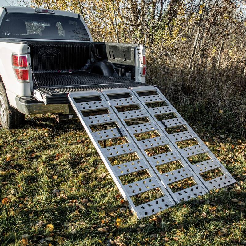 YuTrax 69 in. Tri-Fold Ramp, High-Strength Extruded Aluminum, 2200 lb. Load Capacity - YR300