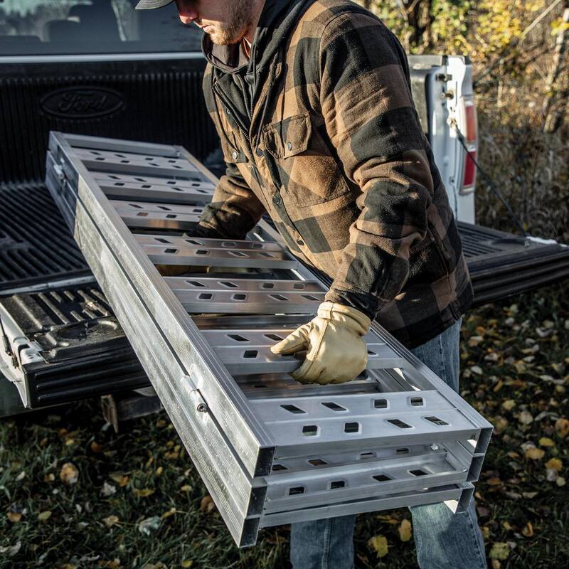 YuTrax 69 in. Tri-Fold Ramp, High-Strength Extruded Aluminum, 2200 lb. Load Capacity - YR300