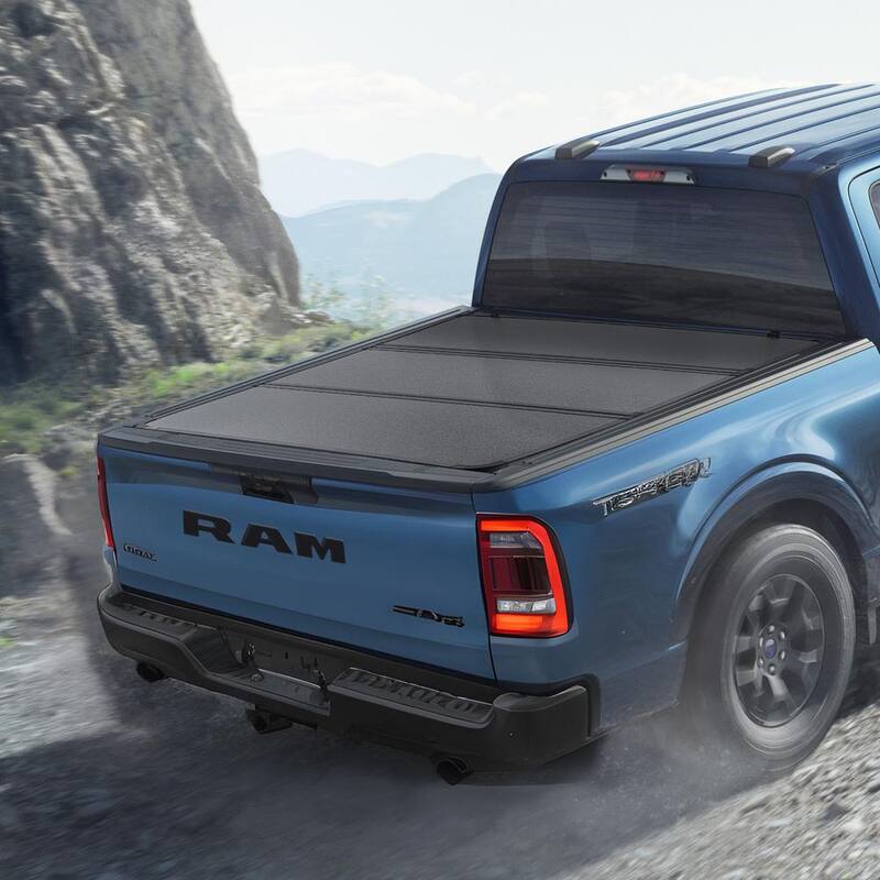 VEVOR Tri-Fold Truck Bed Tonneau Cover Compatible with 2009-2024 Ram 1500 (19-24 Classic/New Body) Fleetside 5.7 ft. Bed - ZDSKCHBXGZDS4EZE5V9