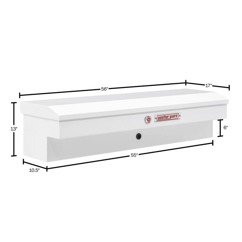 Weather Guard 56 in. White Steel Lo-Side Truck Tool Box - 175-3-04