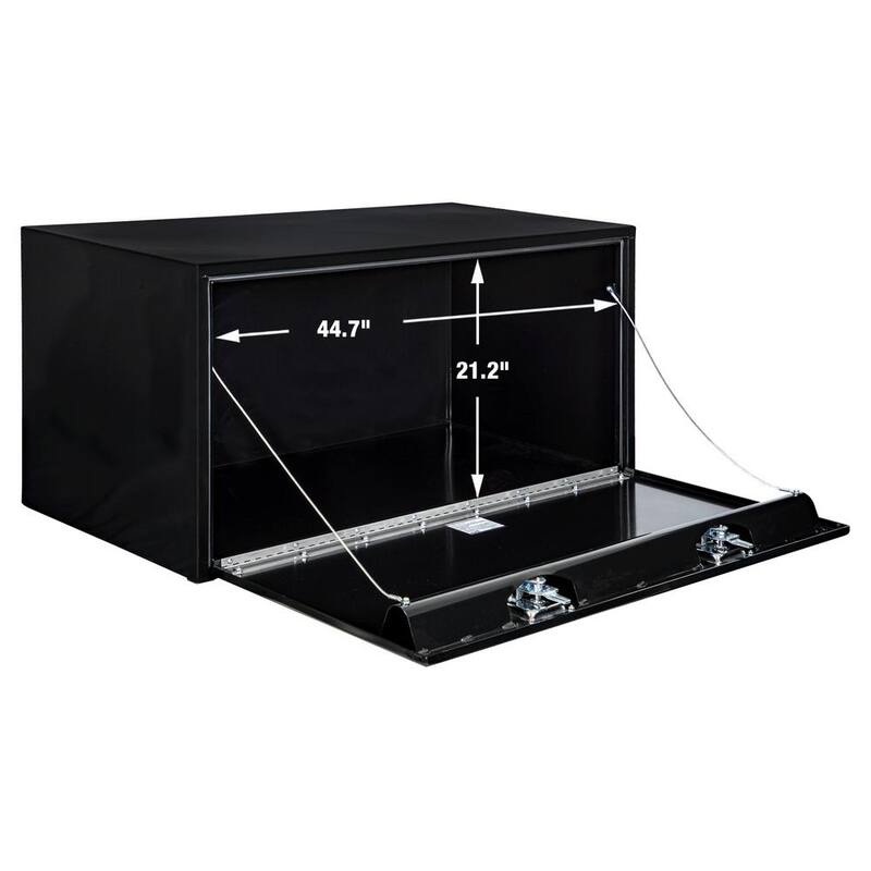 Buyers Products Company 24 in. x 24 in. x 48 in. Gloss Black Steel Underbody Truck Tool Box - 1704310