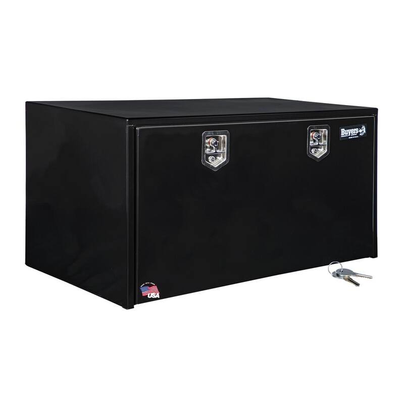 Buyers Products Company 24 in. x 24 in. x 48 in. Gloss Black Steel Underbody Truck Tool Box - 1704310