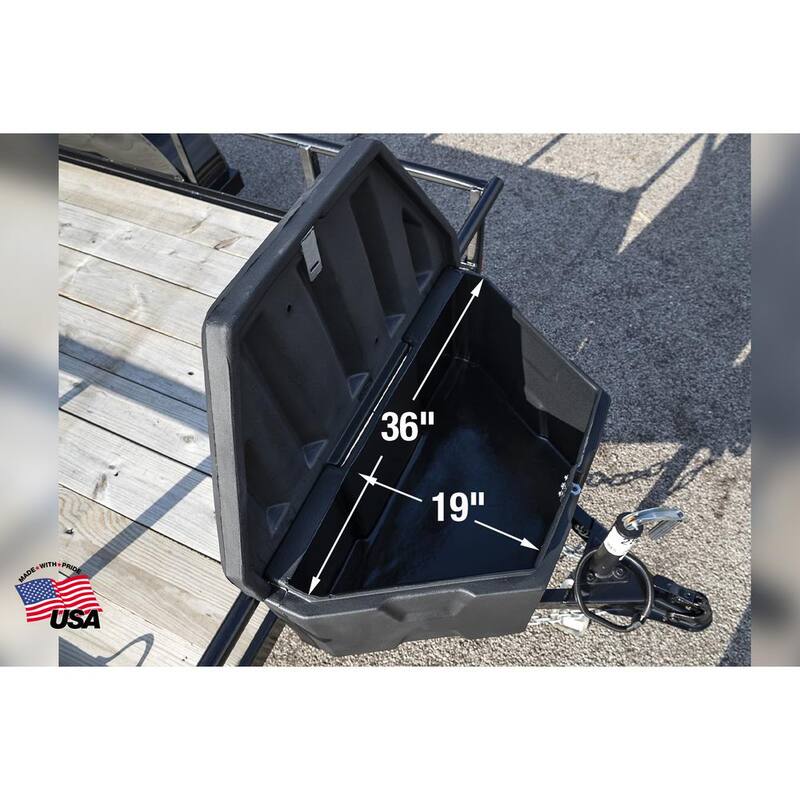 Buyers Products Company 18 in. x 19 in. x 36 in. Matte Black Plastic Trailer Tongue Truck Tool Box - 1701680