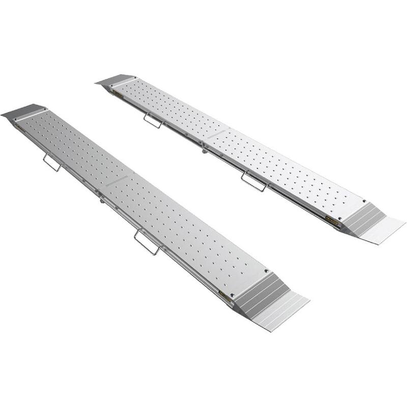 MetalTech 96 in. x 10 in. Portable Aluminum Ramps for Bike, Motorcycle and ATV, Loading Ramp for Pickup Truck and Trailer, 2-Pack - M-AR008