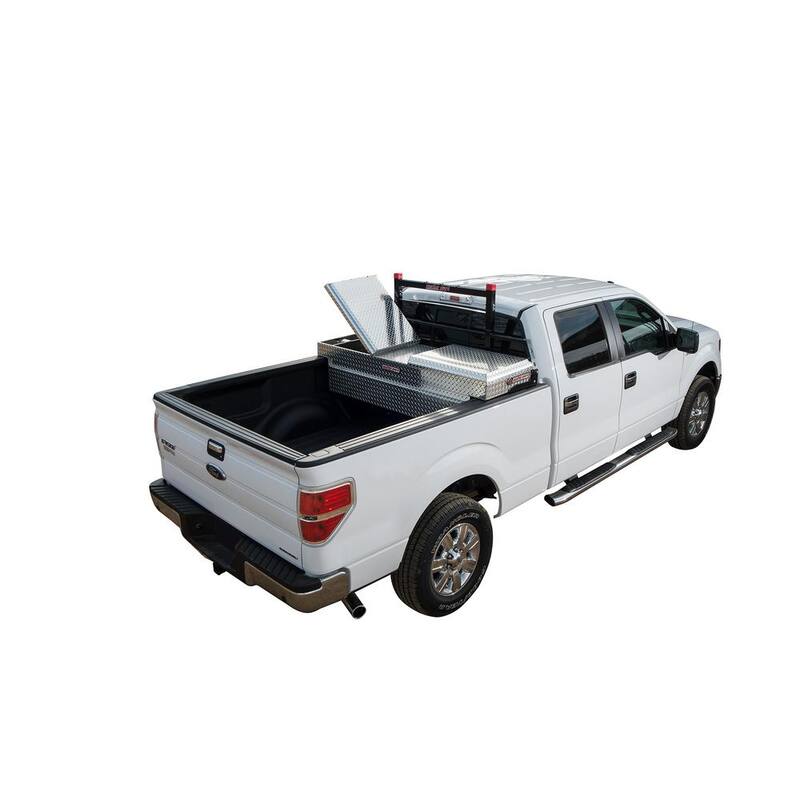 Weather Guard 71.5 Diamond Plate Aluminum Full Size Crossbed Truck Tool Box - 124-0-01