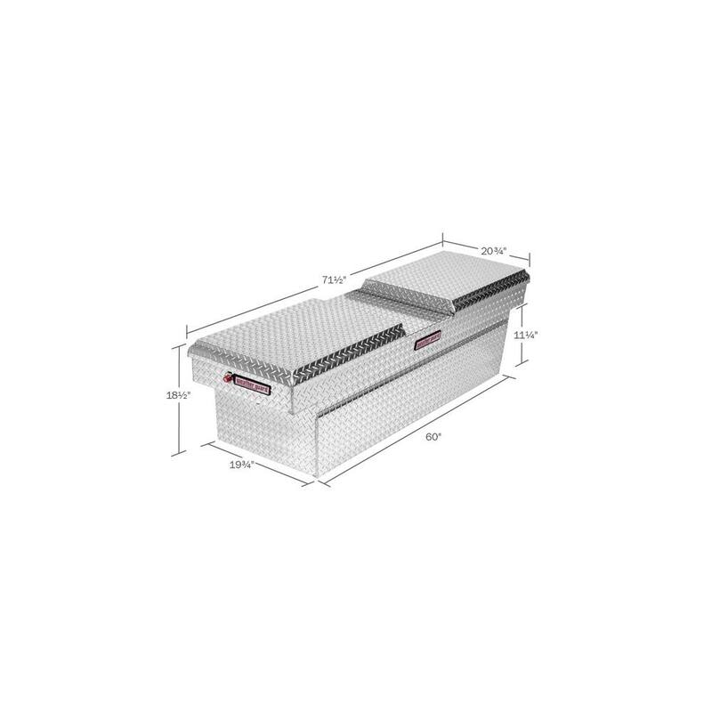 Weather Guard 71.5 Diamond Plate Aluminum Full Size Crossbed Truck Tool Box - 124-0-01
