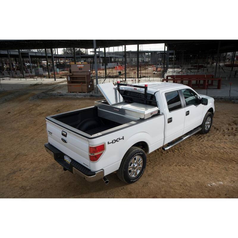 Weather Guard 71.5 Diamond Plate Aluminum Full Size Crossbed Truck Tool Box - 124-0-01
