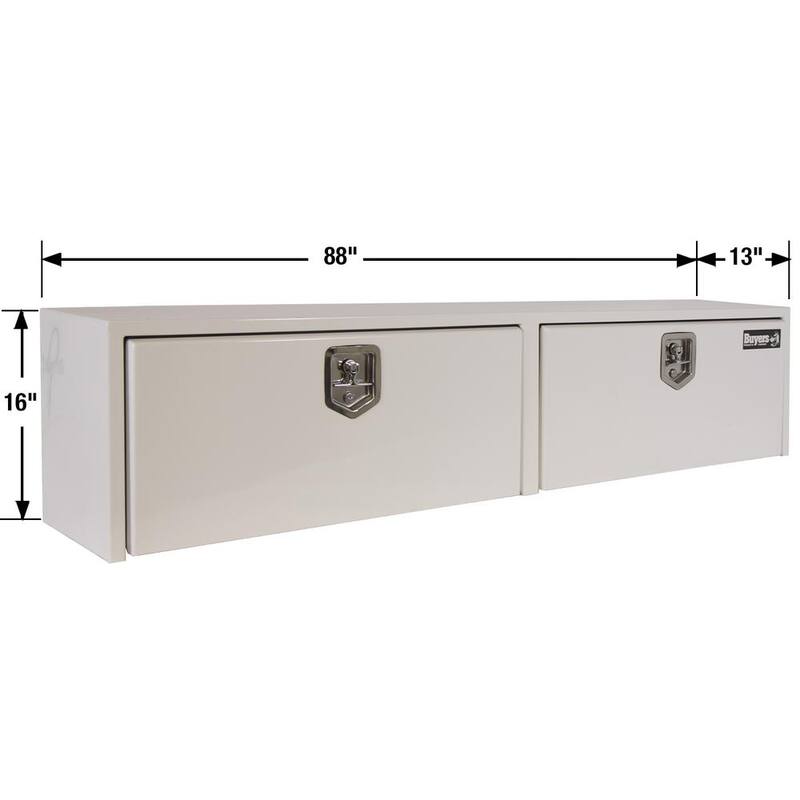 Buyers Products Company 88 White Steel Full Size Top Mount Truck Tool Box - 1702850