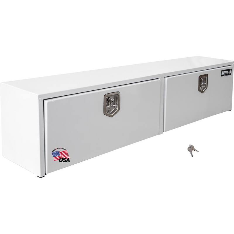 Buyers Products Company 88 White Steel Full Size Top Mount Truck Tool Box - 1702850
