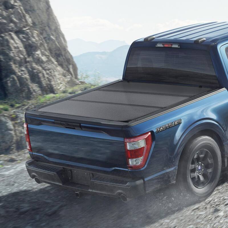 VEVOR Tri-Fold Truck Bed Tonneau Cover Compatible with 2015-2024 Ford F-150 Styleside 5.5 ft. Bed Fit 5.6 ft. x 5.4 ft. Bed - ZDSKCHBXGZDSAG4TNV9