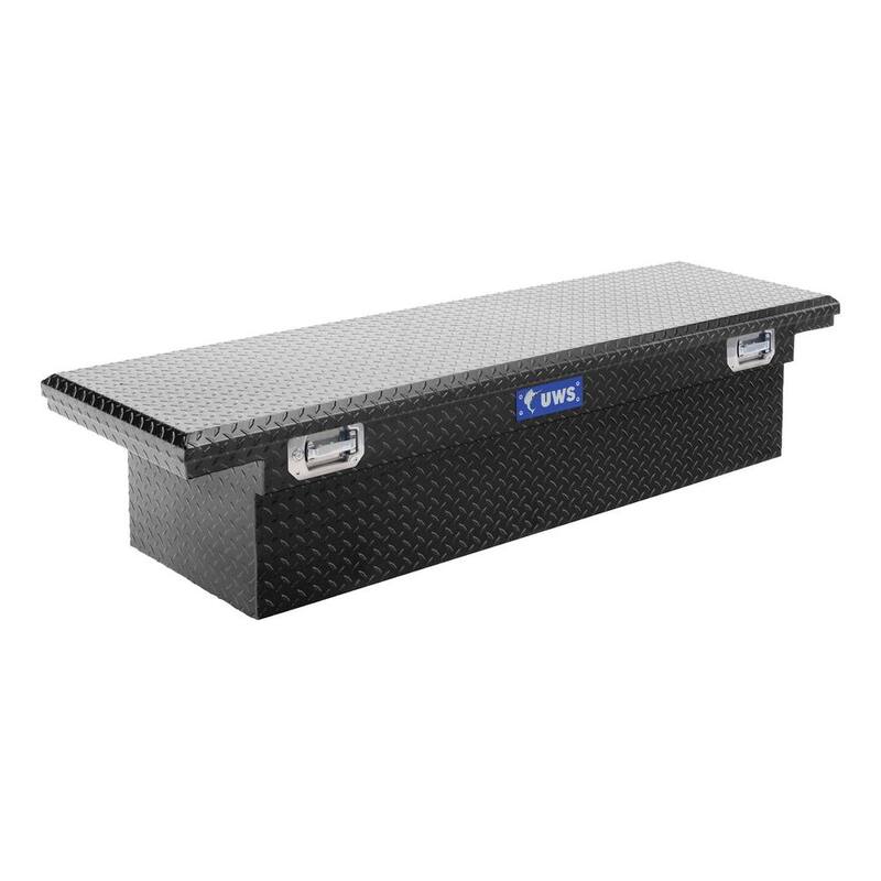 UWS 72 in. Gloss Black Aluminum Low Profile Crossbed Truck Tool Box - EC10622