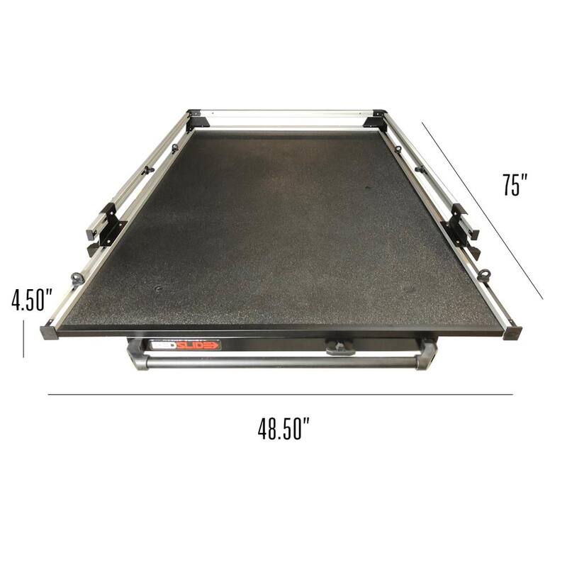 BEDSLIDE 1500 lbs. Capacity 75% Extension Truck, Van and SUV Slide Out Tray - 15-7548-CG