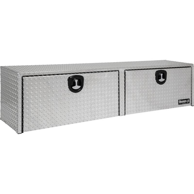 Buyers Products Company 90 Inch Diamond Tread Aluminum Top Mount Truck Tool Box - 1701565