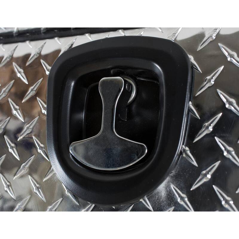 Buyers Products Company Diamond Tread Aluminum Topsider Truck Box with T-Handle Latch, 16 in. x 13 in. x 96 in. - 1701561