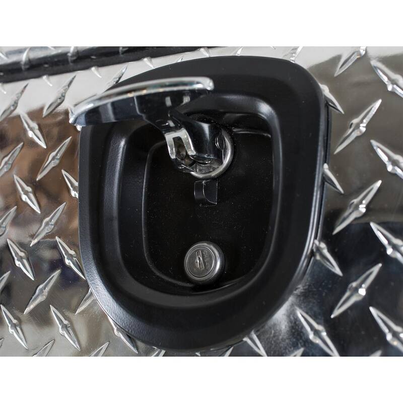 Buyers Products Company Diamond Tread Aluminum Topsider Truck Box with T-Handle Latch, 16 in. x 13 in. x 96 in. - 1701561