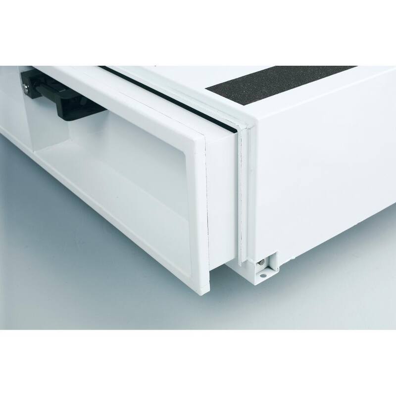 Crescent Jobox 4-Compartment 48 in. W x 13 in. H x 48 in. L StorAll 9 Cu.Ft Steel Drawer Unit with White Powder Coat - 668980