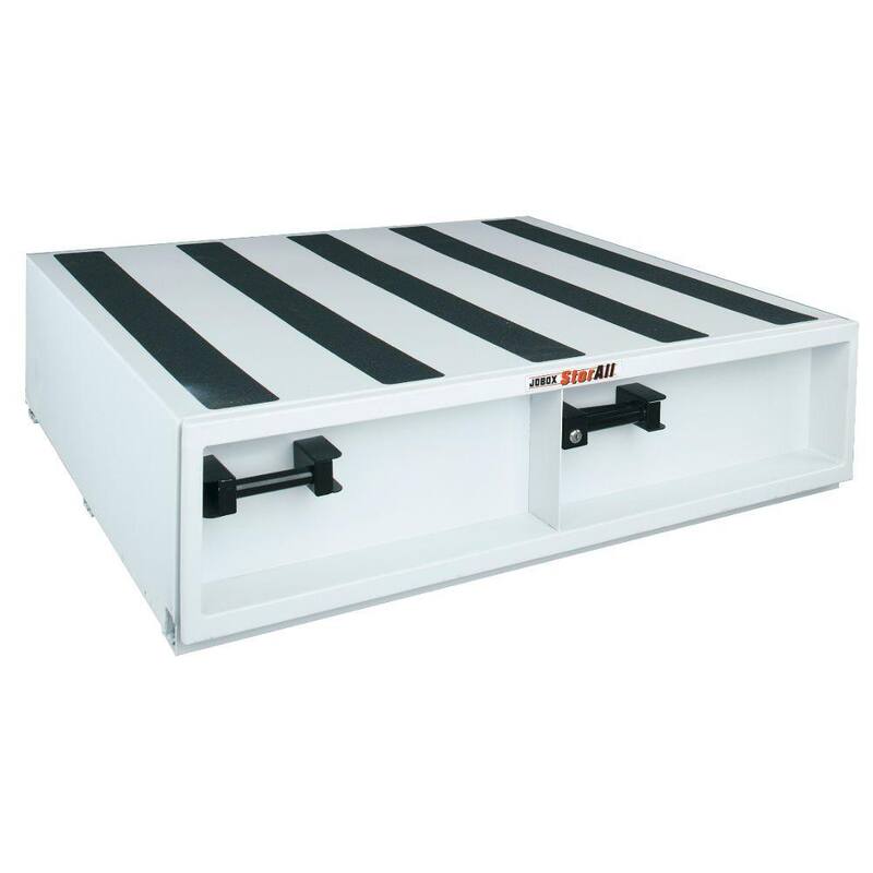 Crescent Jobox 4-Compartment 48 in. W x 13 in. H x 48 in. L StorAll 9 Cu.Ft Steel Drawer Unit with White Powder Coat - 668980