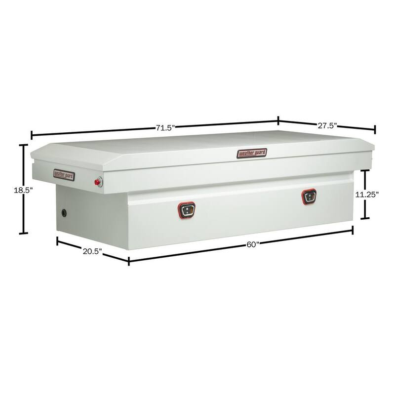 Weather Guard 72 in. White Steel Full Size Crossover Truck Tool Box - 116-3-04