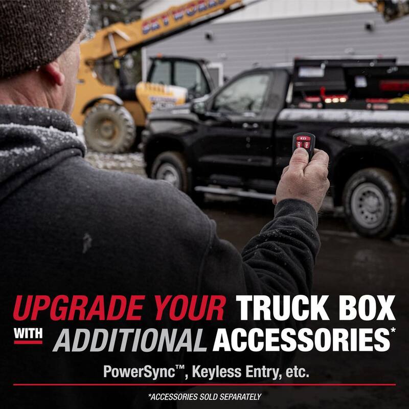 Weather Guard 72 in. Matte Black Aluminum Full Size Low Profile Crossbed Truck Tool Box - 121-52-03