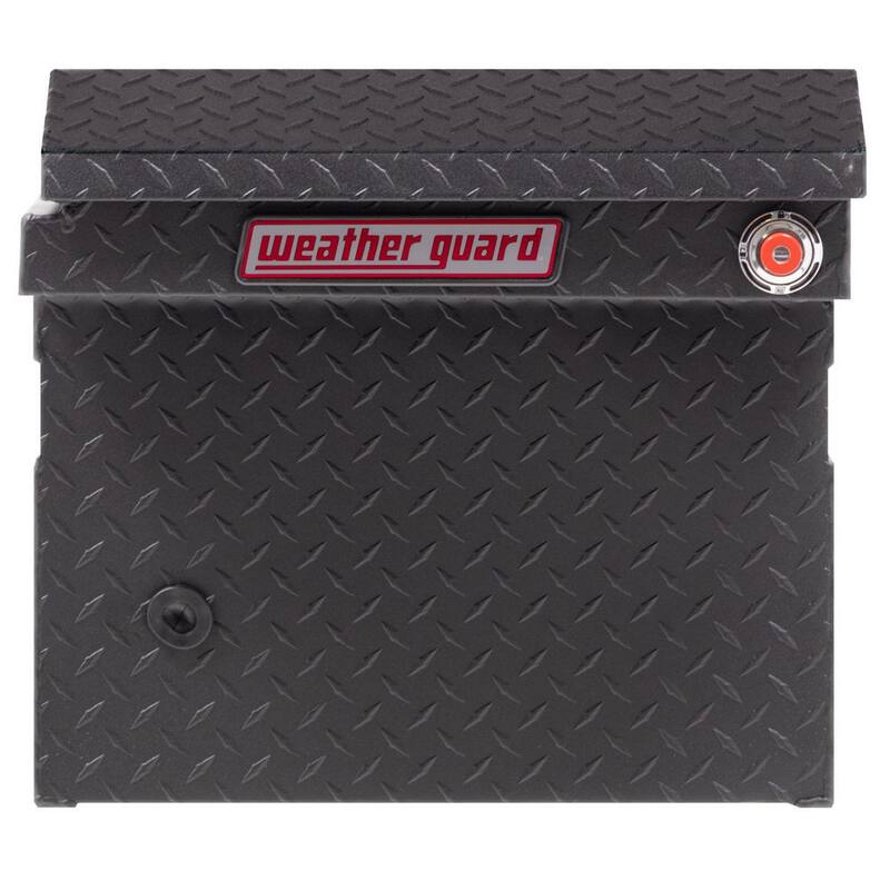 Weather Guard 72 in. Matte Black Aluminum Full Size Low Profile Crossbed Truck Tool Box - 121-52-03