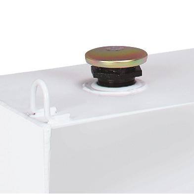Crescent Jobox Short-Bed L-Shaped Steel Liquid Transfer Tank in White - 498000
