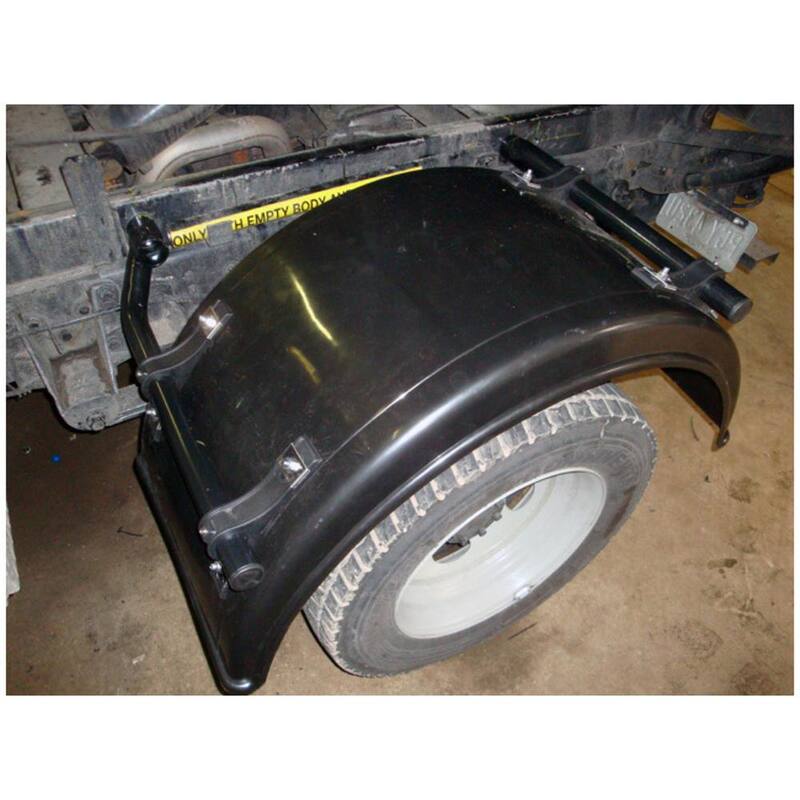 Buyers Products Company Smooth Black Polyethylene Fender-Fits Minimum 19.5 Inch Dual Rear Wheels - 8590195