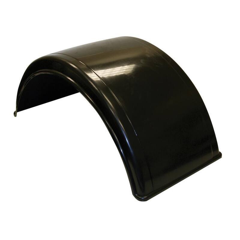 Buyers Products Company Smooth Black Polyethylene Fender-Fits Minimum 19.5 Inch Dual Rear Wheels - 8590195