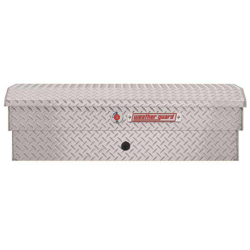 Weather Guard 41. in Diamond Plate Aluminum Lo-Side Truck Tool Box - 184-0-04