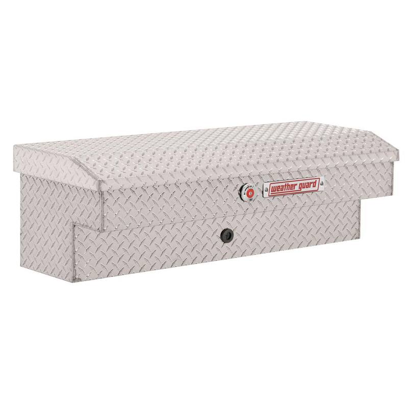 Weather Guard 41. in Diamond Plate Aluminum Lo-Side Truck Tool Box - 184-0-04