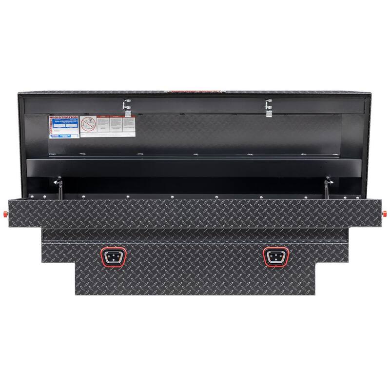 Weather Guard 62.5 in. Gray Aluminum Compact Deep Crossover Truck Tool Box - 137-6-04