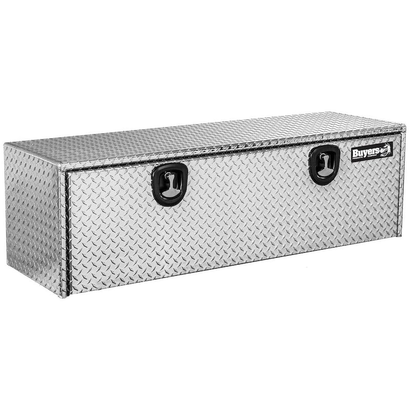 Buyers Products Company 18 in. x 18 in. x 60 in. Diamond Plate Tread Aluminum Underbody Truck Tool Box - 1705115