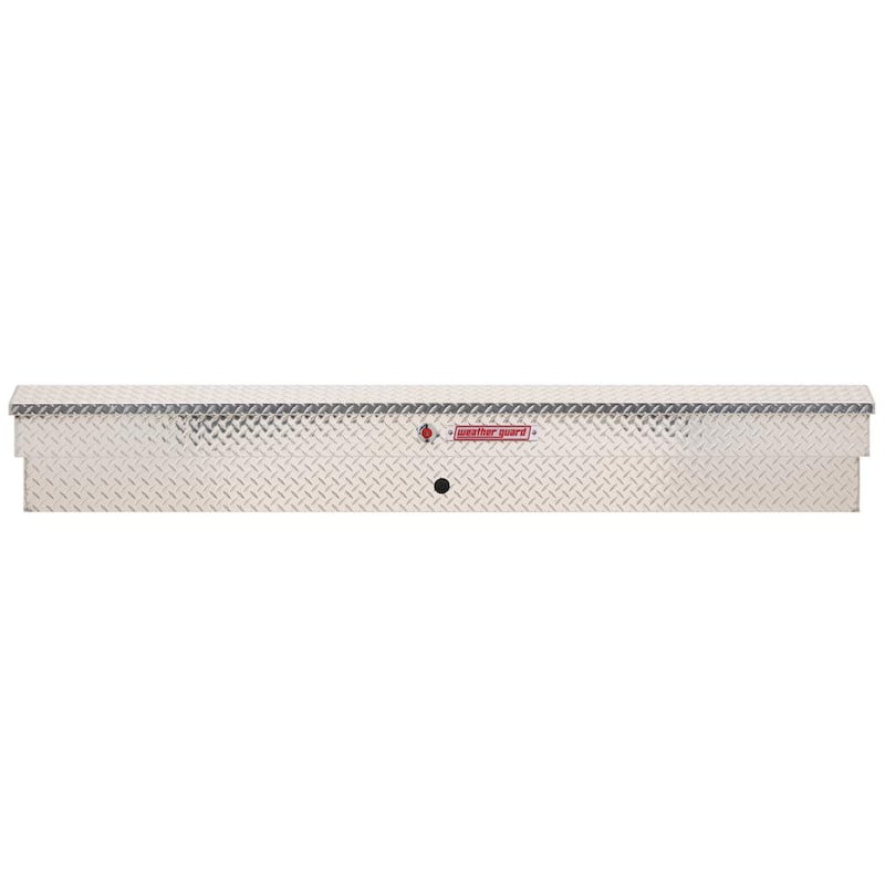 Weather Guard 87.25 in. Diamond Plate Aluminum Long Lo-Side Truck Tool Box - 164-0-04