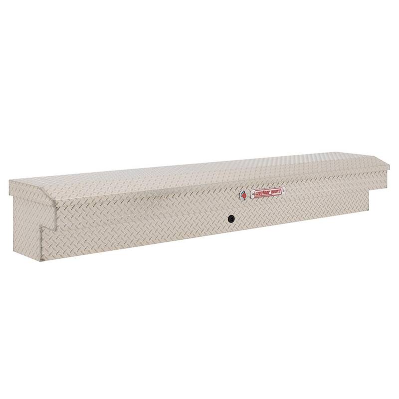 Weather Guard 87.25 in. Diamond Plate Aluminum Long Lo-Side Truck Tool Box - 164-0-04