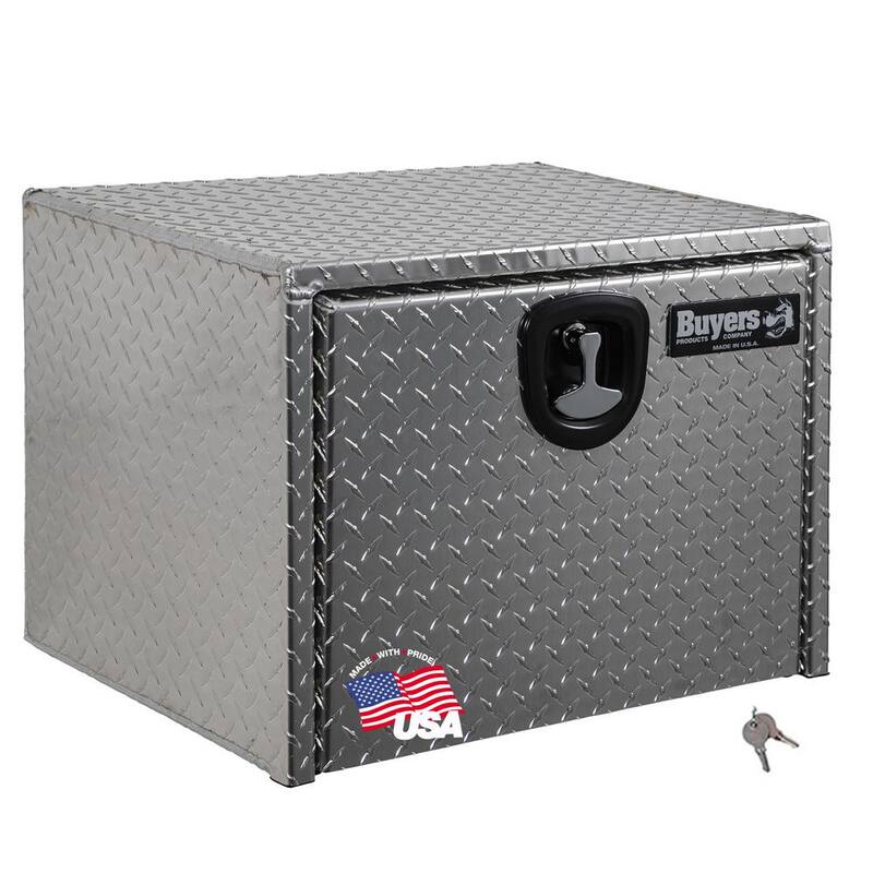 Buyers Products Company 24 in. x 24 in. x 24 in. Diamond Plate Tread Aluminum Underbody Truck Tool Box - 1705130