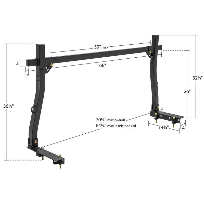 Elevate Outdoor 1,000 lbs. Capacity Steel Universal Heavy-Duty Truck Rack - STR-RACK-V2
