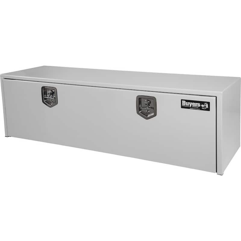 Buyers Products Company 18 in. x 18 in. x 60 in. White Steel Underbody Truck Tool Box - 1702415