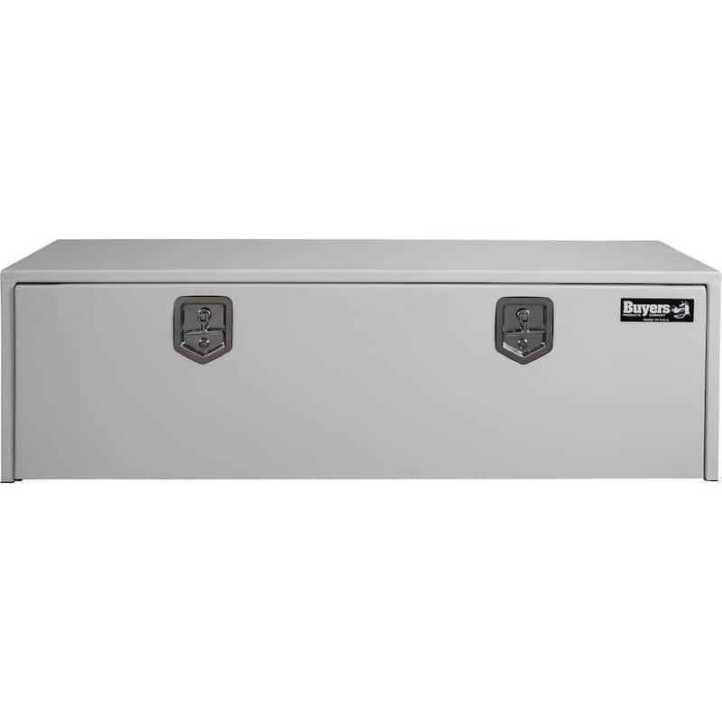 Buyers Products Company 18 in. x 18 in. x 60 in. White Steel Underbody Truck Tool Box - 1702415