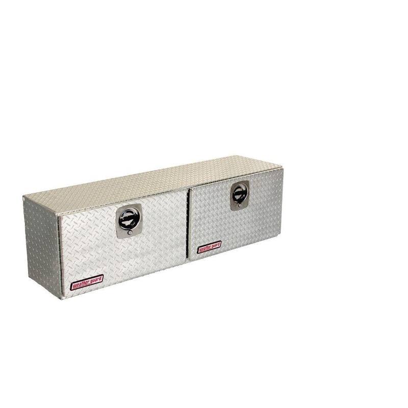 Weather Guard 64.25 Diamond Plate Aluminum Full Size Top Mount Truck Tool Box - 364-0-02