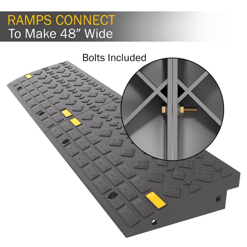 Stalwart 4-Ton Capacity Curb Ramps (Set of 2) - HW6000030