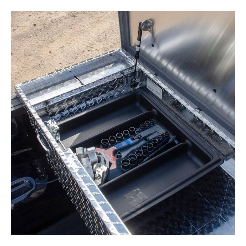 UWS 69 in. Silver Aluminum Low Profile Crossbed Truck Tool Box - EC10481