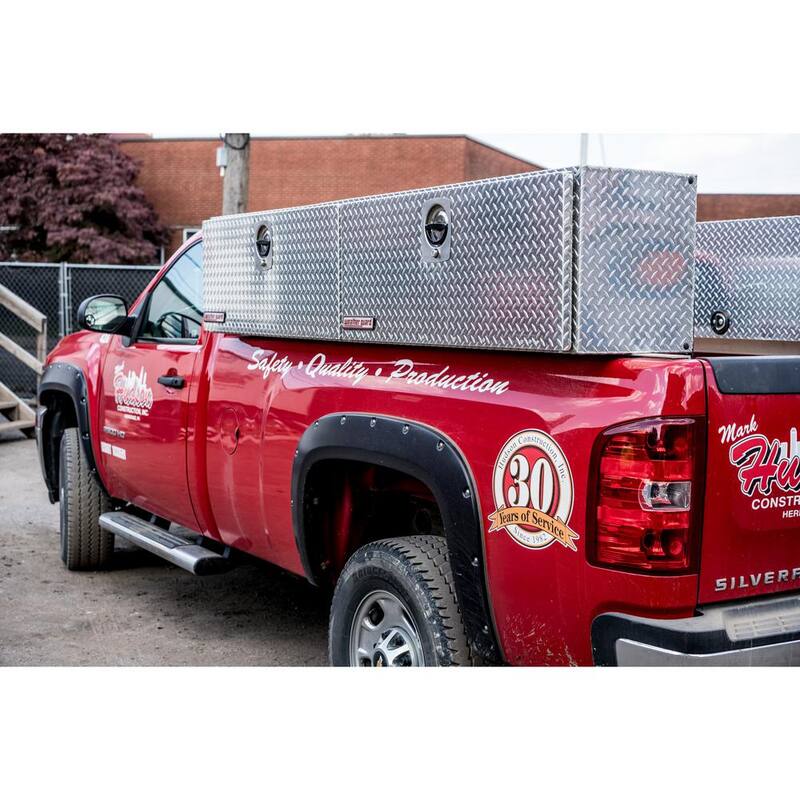Weather Guard 96.25 Diamond Plate Aluminum Full Size Top Mount Truck Tool Box - 396-0-02