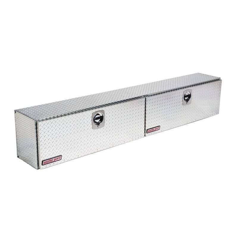 Weather Guard 96.25 Diamond Plate Aluminum Full Size Top Mount Truck Tool Box - 396-0-02