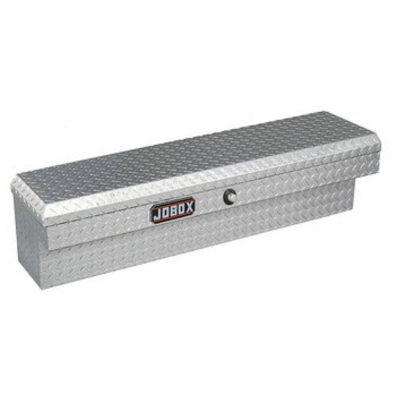 Crescent Jobox 58-1/2 in. Long Lid Diamond Plate Bright Aluminum Inner Side Mount Truck Box with Gear-Lock Latch - PAN1442000