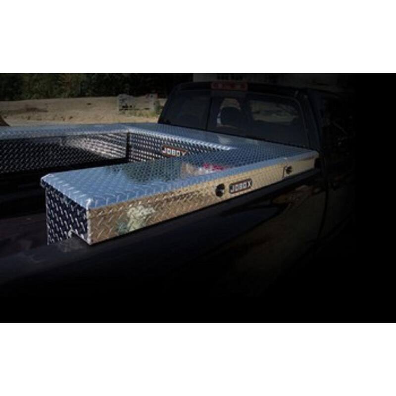 Crescent Jobox 58-1/2 in. Long Lid Diamond Plate Bright Aluminum Inner Side Mount Truck Box with Gear-Lock Latch - PAN1442000