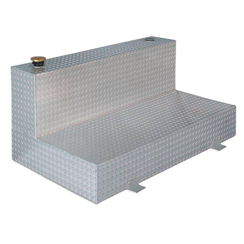 Crescent Jobox L-Shaped Aluminum Liquid Transfer Tank in Silver Metallic - 437000