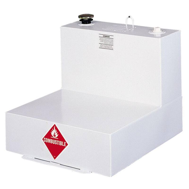 Crescent Jobox L-Shaped Steel Liquid Transfer Tank in White - 482000
