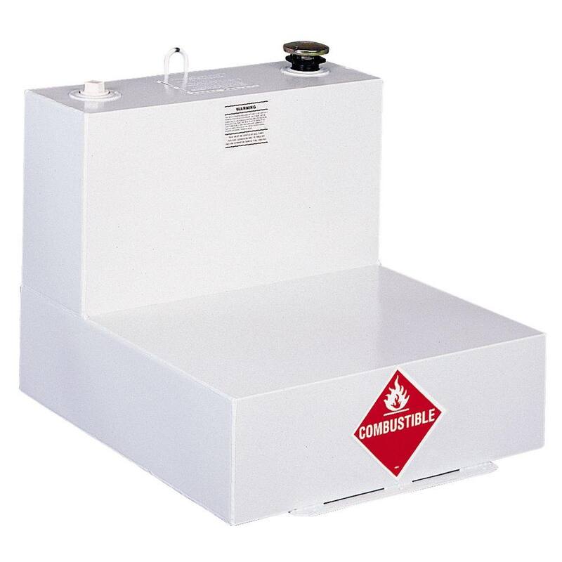 Crescent Jobox L-Shaped Steel Liquid Transfer Tank in White - 482000