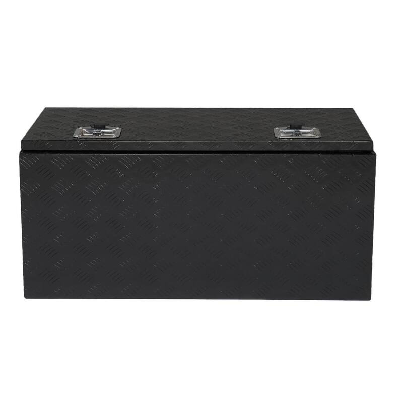 Karl home 36 in. Black Diamond Plate Aluminum Underbody Truck Tool Box Double Lock with Key - 663070966395