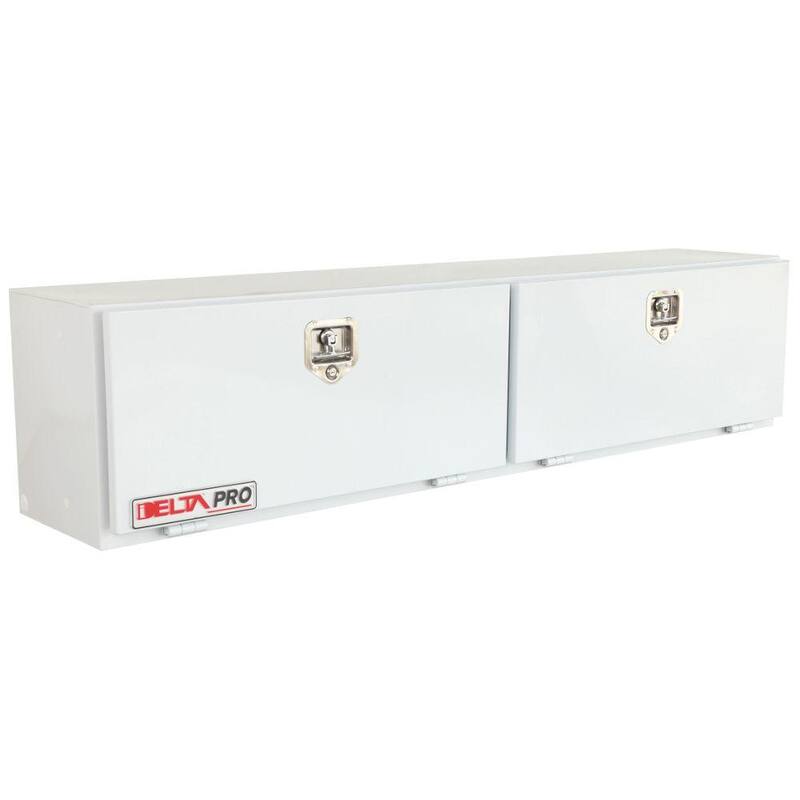Crescent Jobox 72 in. White Steel Top Mount Truck Tool Box with Mounting Kit - 577000