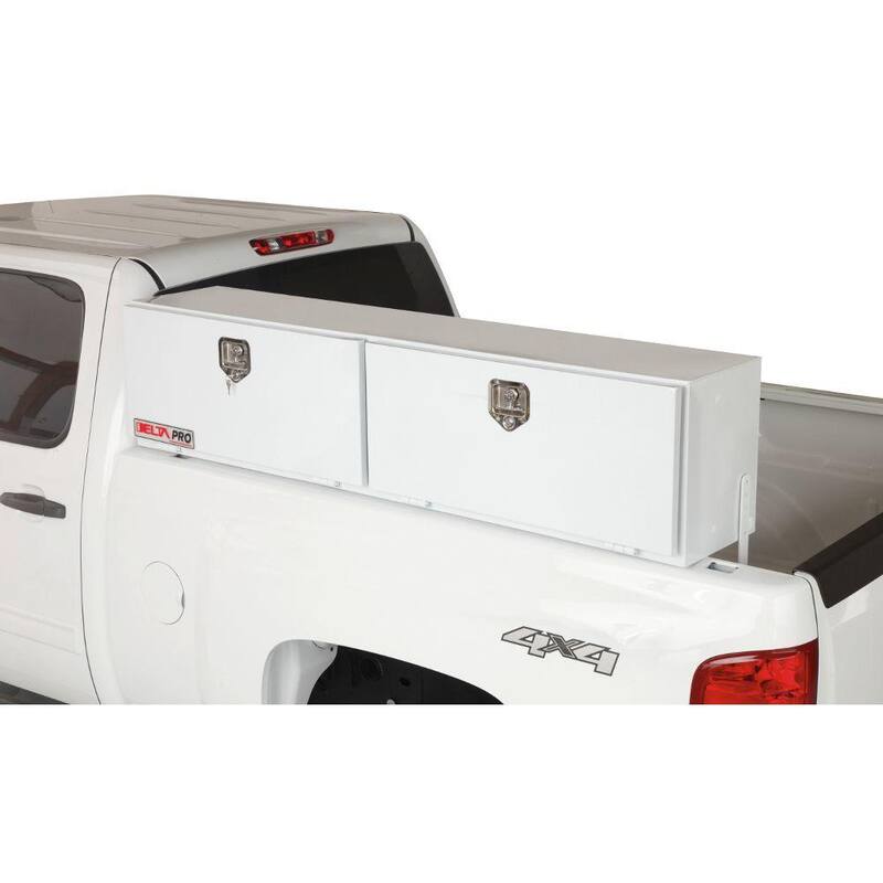 Crescent Jobox 72 in. White Steel Top Mount Truck Tool Box with Mounting Kit - 577000
